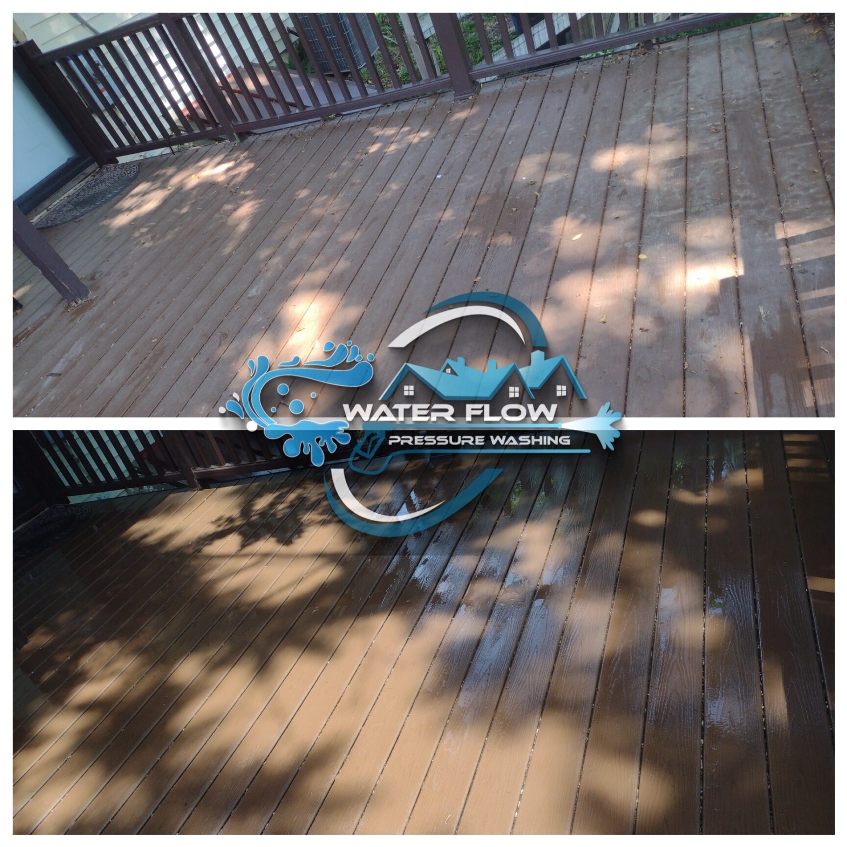 Deck Washing by Waterflow Pressure Washing