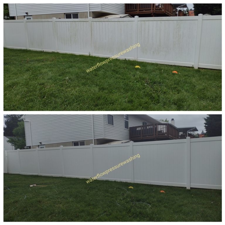 Fence power washing
