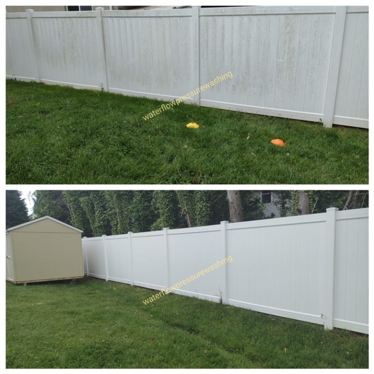 Fence power washing
