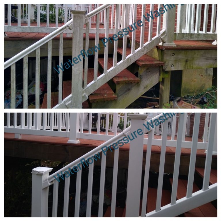 stairway power washing | Waterflow Pressure Washing