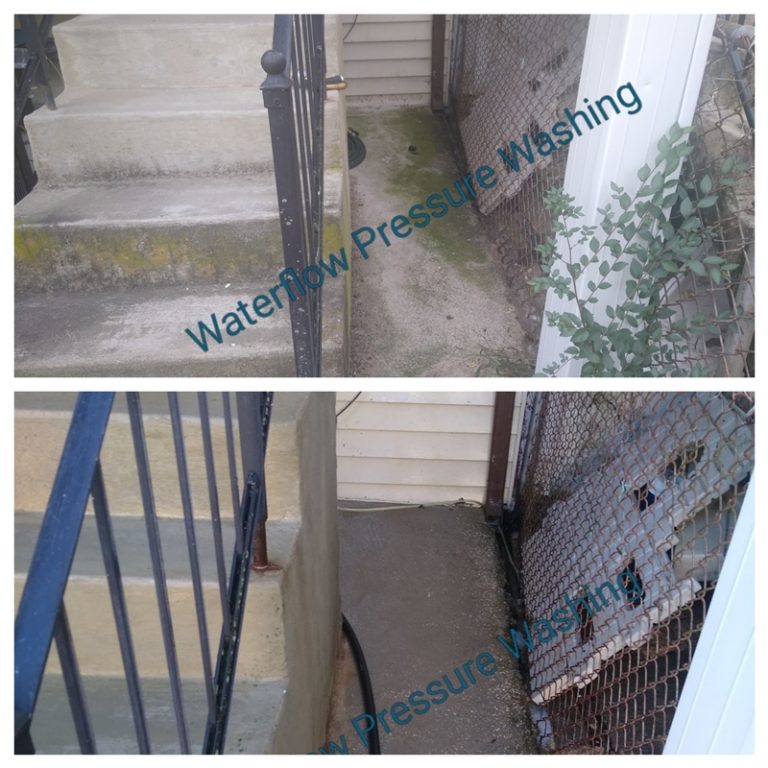 concrete stair power washing | Waterflow Pressure Washing