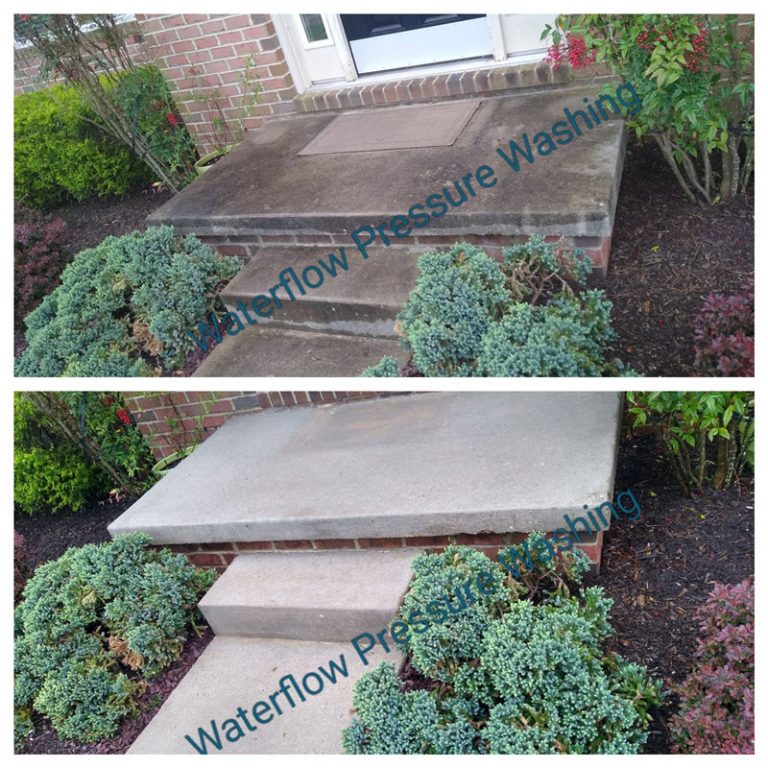 concrete stairs power washing services | Waterflow Pressure Washing
