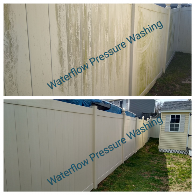 fence cleaning before and after | Waterflow Pressure Washing