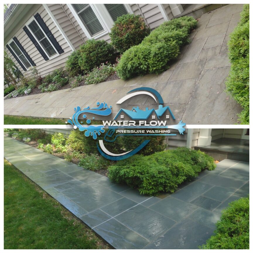 paver walkway pressure washing
