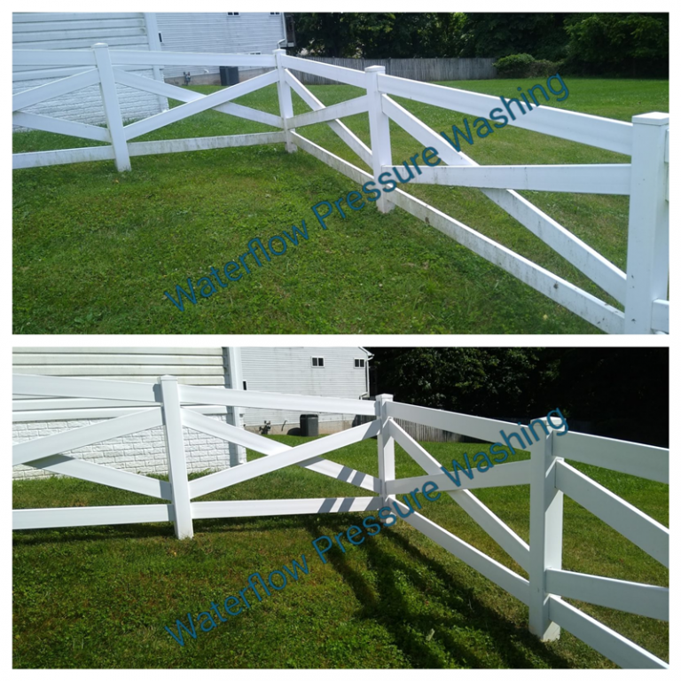 wood fence pressure washing